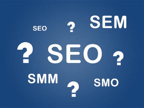 What is SEO, SEM, SMM, SMO?