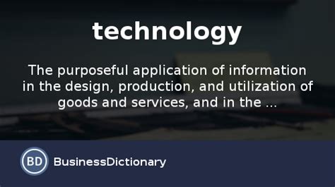 What is technology? definition and meaning ...