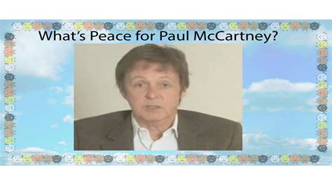 What s Peace for Sir Paul McCartney   Video   Good News ...