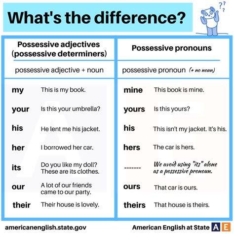 What s the difference? possessive adjectives / possessive ...