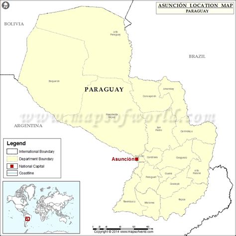 Where is Asuncion | Location of Asuncion in Paraguay Map