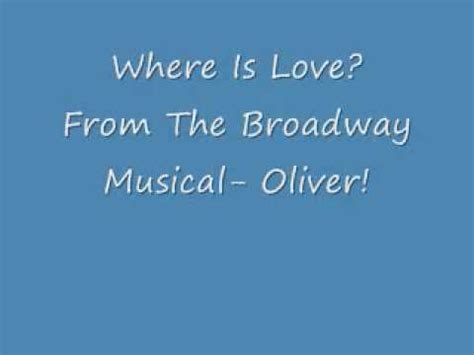 Where Is Love?  Oliver! lyrics   YouTube