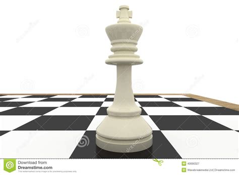 White King On Chess Board Stock Illustration   Image: 40690327