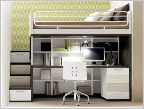 White Loft Bed With Desk And Futon   Desk : Home Design ...