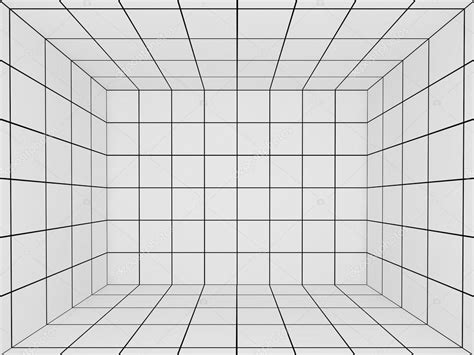 White space with perspective grid , 3d — Stock Photo ...