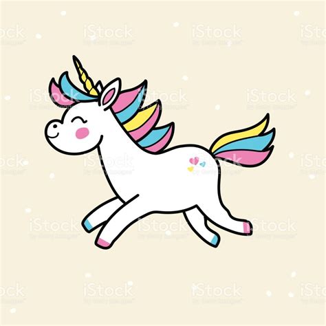 White Vector Unicorn Running Unicorn Badge Stock Vector ...