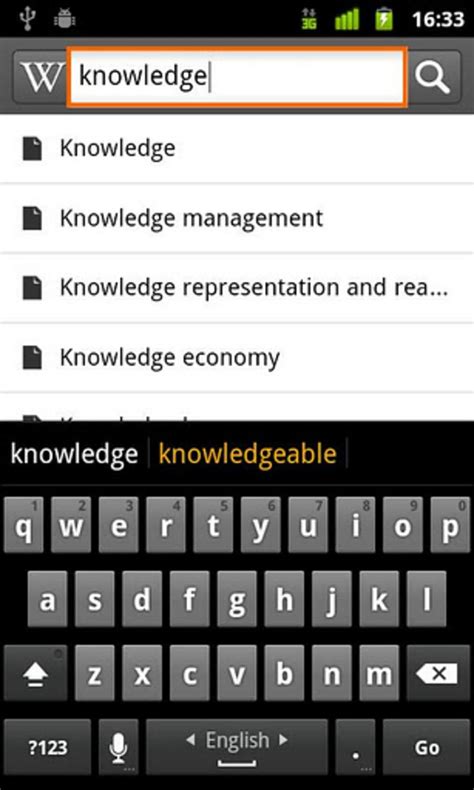 Wikipedia para Android  Android    Descargar