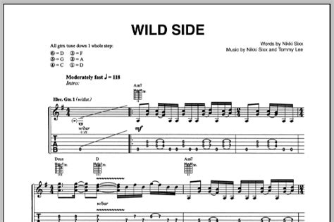 Wild Side Guitar Tab by Motley Crue  Guitar Tab – 74129