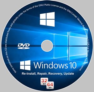 Windows 10 Boot / Recovery DVD   64 / 32 bit   Recover ...