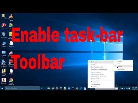Windows 10: How to Enable Toolbar in taskbar   YouTube