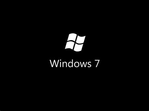 Windows 7 Negro papel tapiz de fondo fondos de pantalla gratis