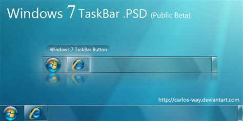 Windows 7 Taskbar .psd | UICloud