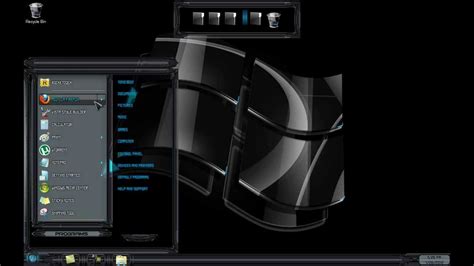 windows 7 theme black glass tema para windows 7 black ...