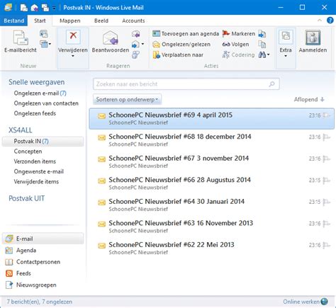 Windows Live Mail  voor Windows 10, 8 en 7