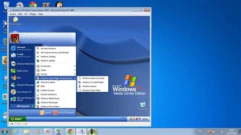 Windows XP Media Center Edition 2005 IN Microsoft Virtual ...