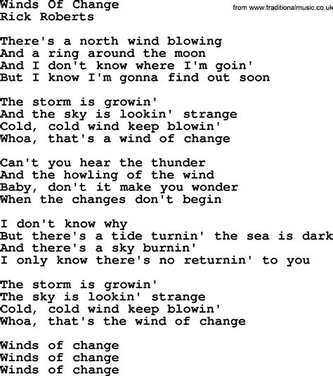 Winds Of Change, by The Byrds   lyrics with pdf
