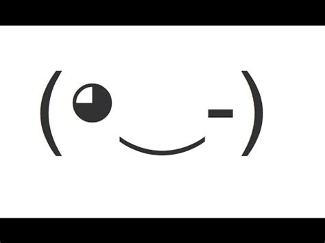 Winking Face Emoticon   Copy and Paste Text Art   YouTube