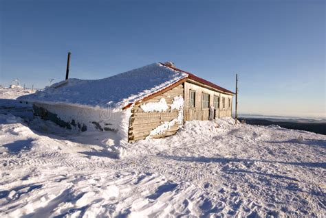 Winter Hut In Ural Mountains.Russia,taiga,siberia. Stock ...