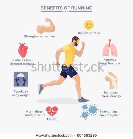 Woman Running Vector Illustration Benefits Jogging Stock ...