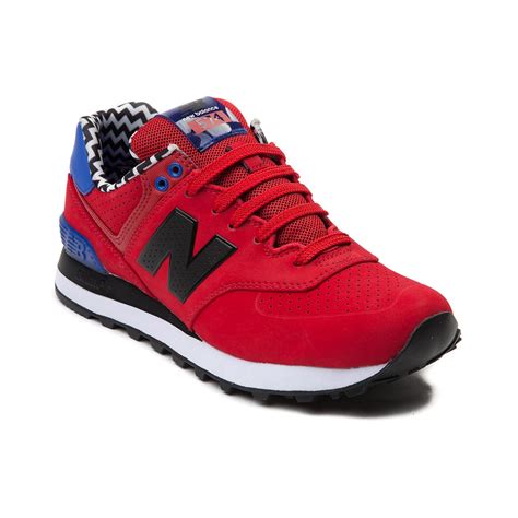 Womens New Balance 574 Athletic Shoe   red   401443