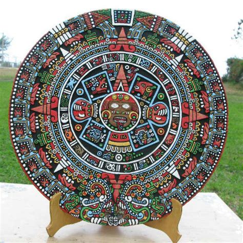 Wooden Aztec Maya Calendars