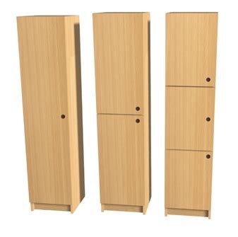 Wooden Low Level Lockers   1370mm High