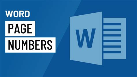 Word 2016: Page Numbers   YouTube