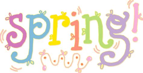 Word clipart spring   Pencil and in color word clipart spring