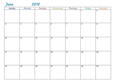 Word Printable Calendar 2018 | Calendar 2018