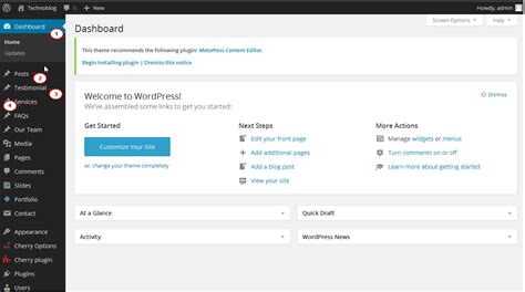 WordPress. Changing the order of admin menu items ...