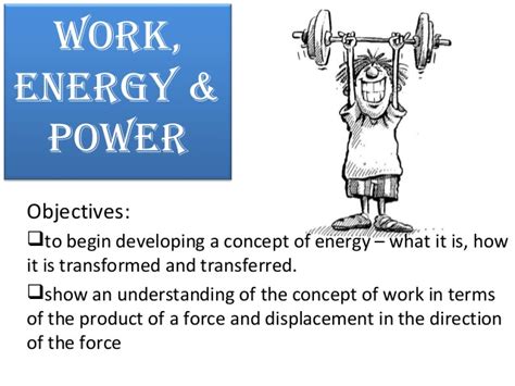 Work, energy & power physics
