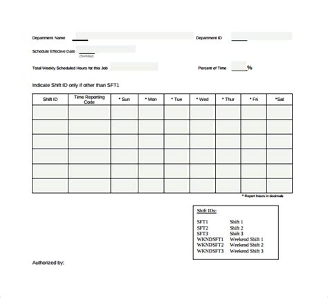 Work Schedule Template   20+ Download Free Documents in ...