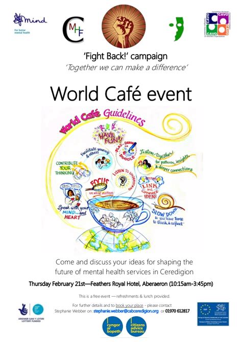 World cafe event poster  english