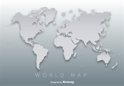World Map 3D Silhouette Vector   Download Free Vector Art ...