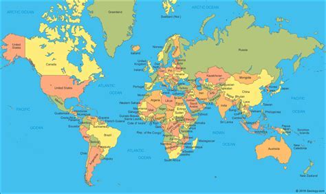 World Map: A clickable map of world countries :