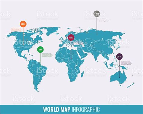 World Map Infographic Template All Countries Are ...
