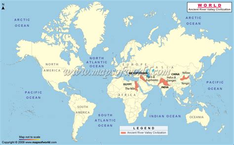 World Map   River Valley Civilizations