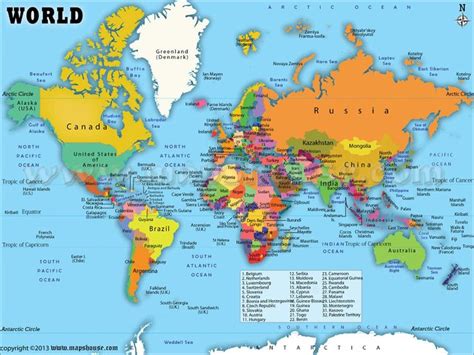 World Map with Countries Labeled | Education Geography/SS ...
