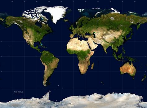 World Satellite Image Giclee Print Physical Gall ...