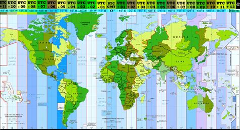 world time zone map ~ Map Of World Map
