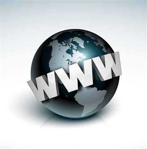 World Wide Web Around Globe Stock Vector   Image: 15931997