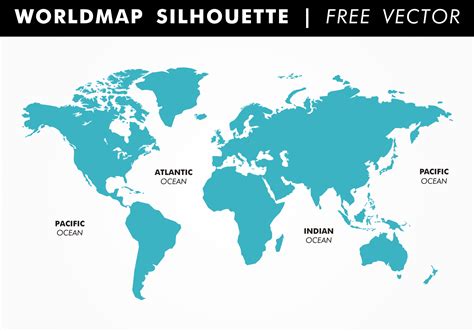 Worldmap Silhouette Free Vector   Download Free Vector Art ...
