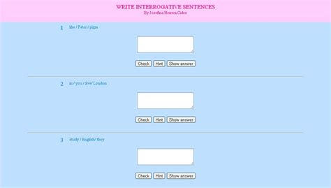 Write Interrogative Sentences. Present Simple   Didactalia ...