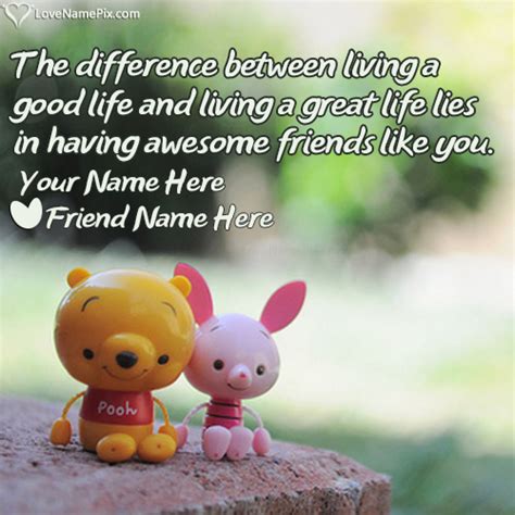 Write Name on Friendship Love Messages Picture