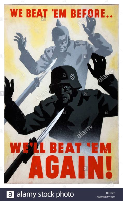 WW2 British slogan propaganda poster of German soldier ...