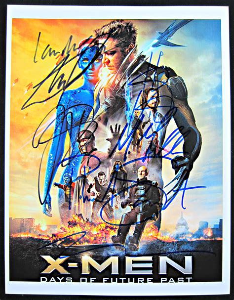X Men: Days of Future Past cast signed movie poster ...