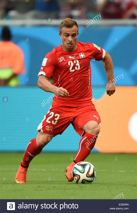 Xherdan Shaqiri of Switzerland controls the ball during ...