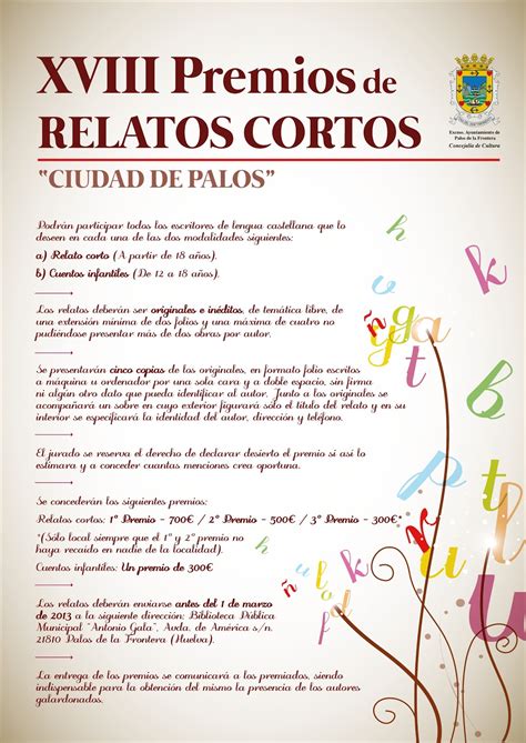XVIII Premio de Relatos Cortos “Ciudad de Palos” | El blog ...