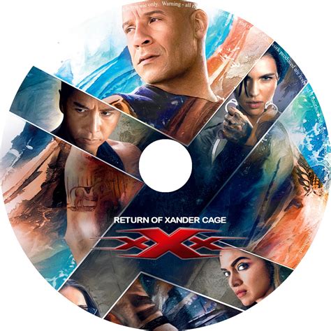 XXX Return of Xander Cage dvd cover & label  2017  R0 CUSTOM
