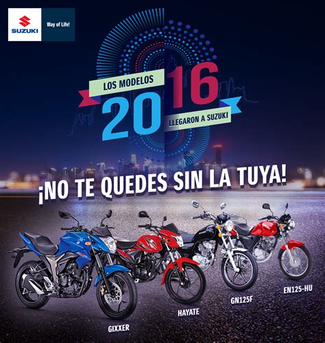 Ya a la venta los modelos 2016 de Suzuki Motos México ...